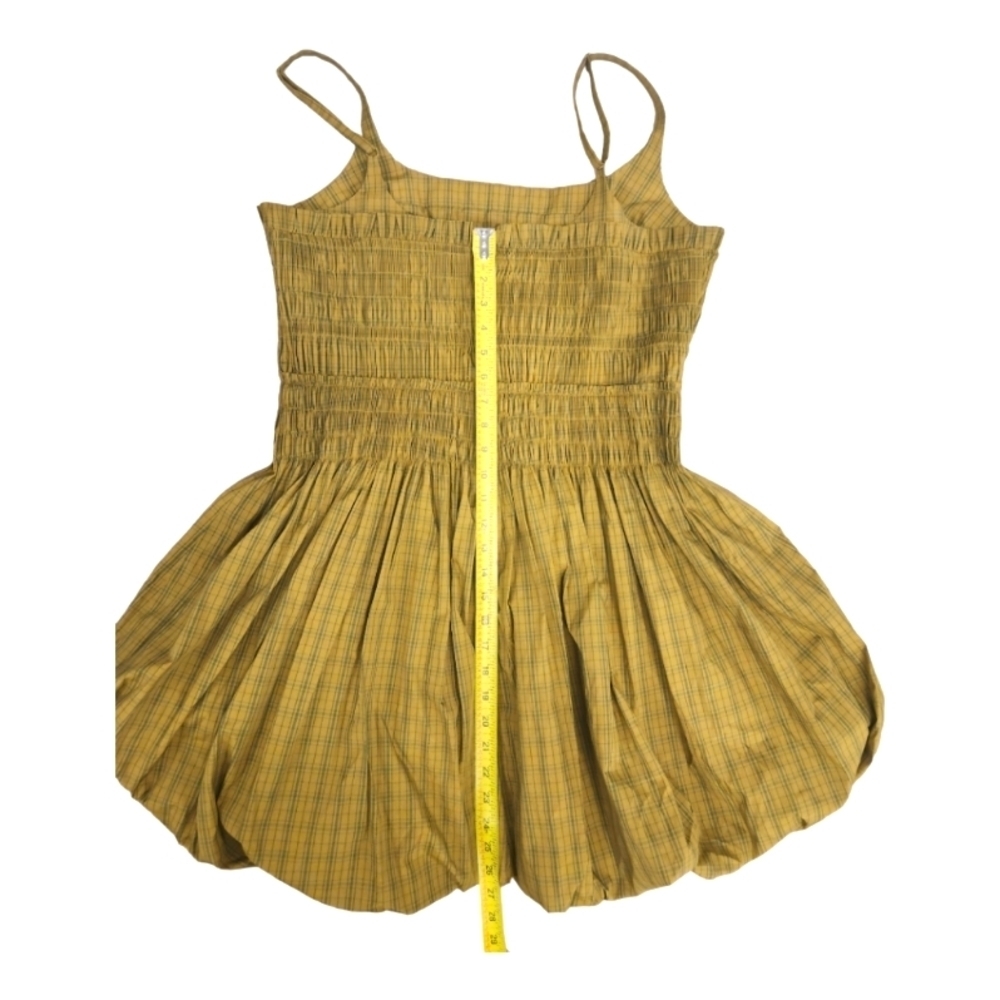 NEW Rebecca Taylor Smocked Plaid Mini Dress SZ 16 - Picture 4 of 13